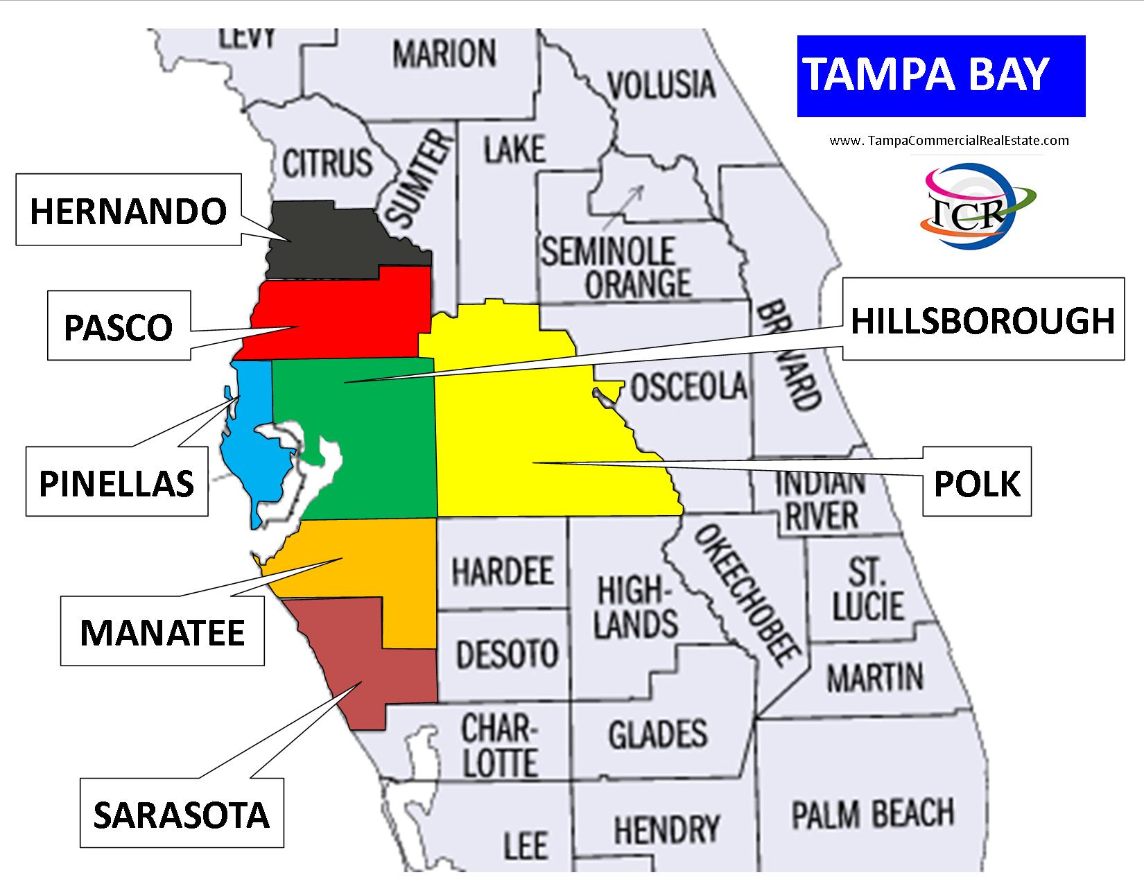 Tampa Bay Map Tampa Commercial Real Estate